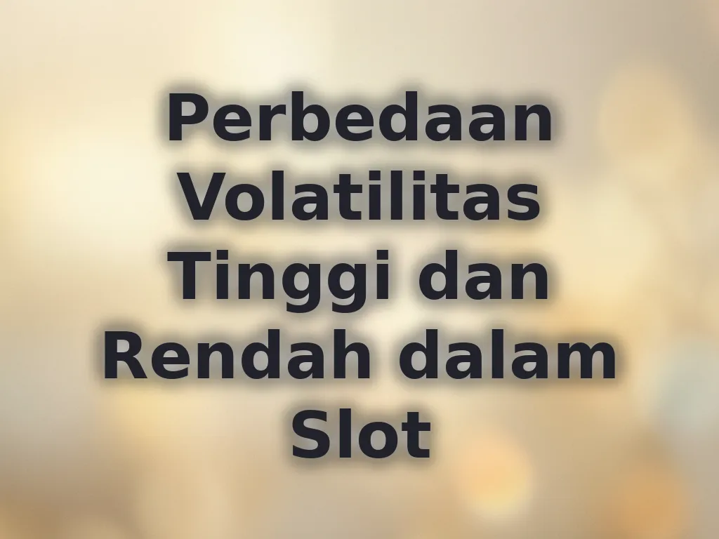 Perbedaan Volatilitas Tinggi dan Rendah dalam Slot